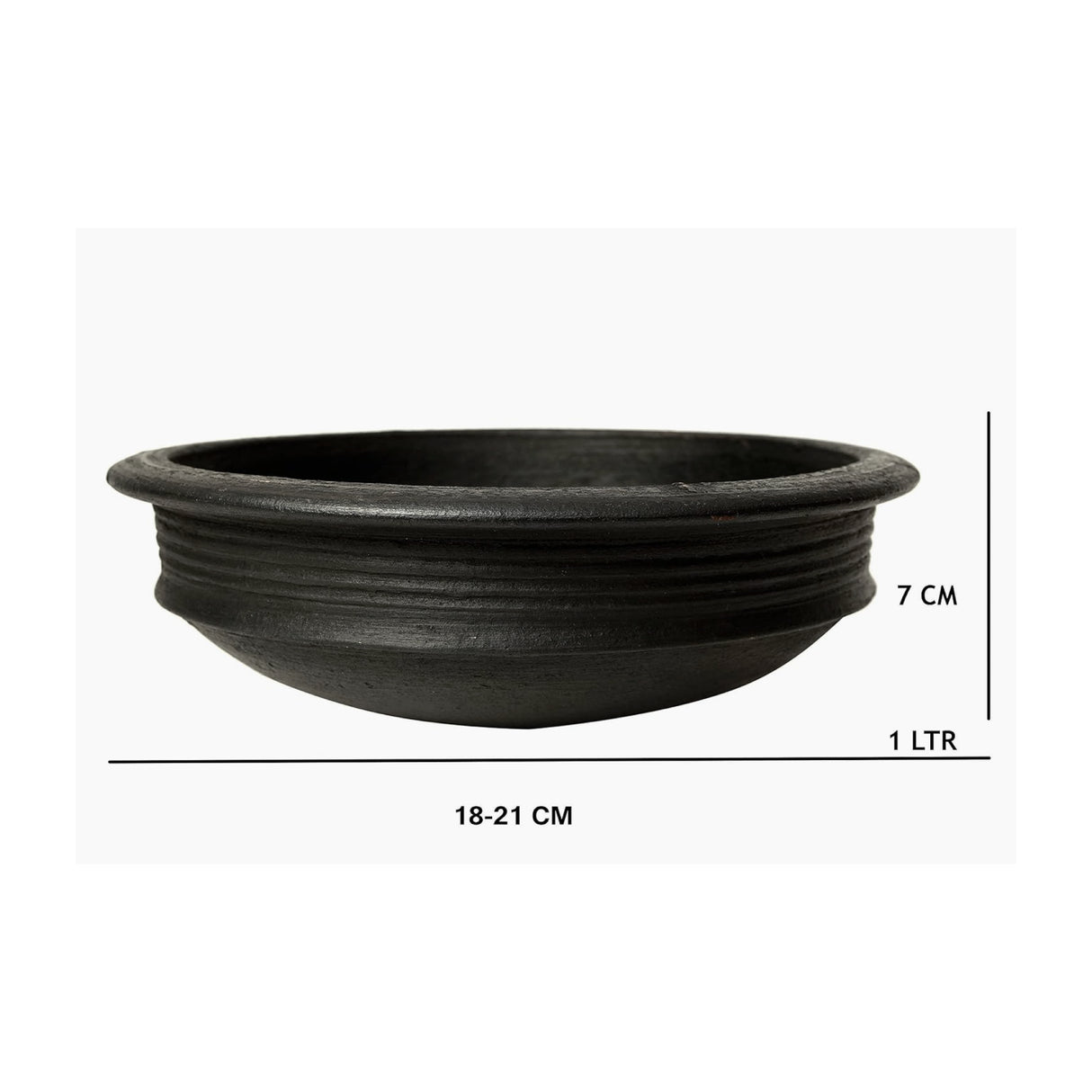 BigTrolley Black Cooking Clay Pot (Black)