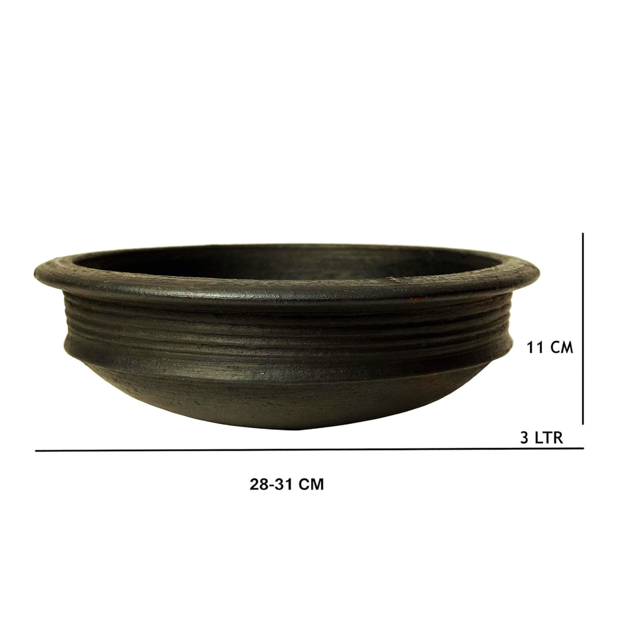 BigTrolley Black Cooking Clay Pot (Black)