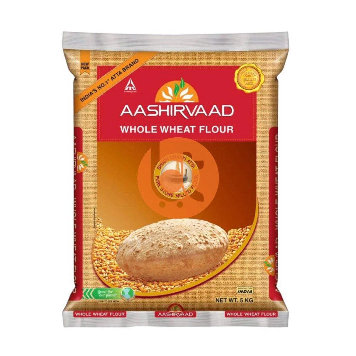 Aashirvaad Whole Wheat Atta Flour 10Kg (Export)