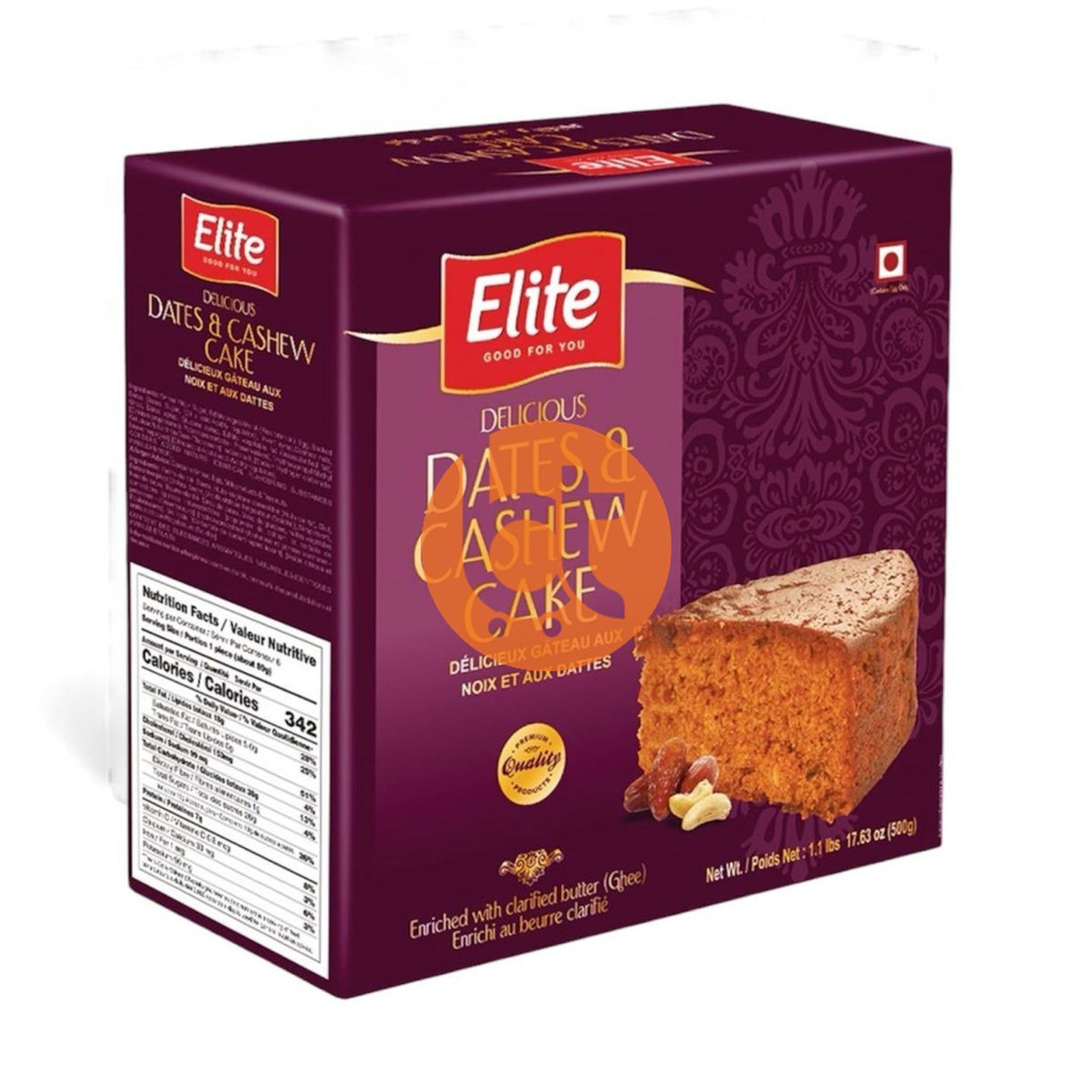 Elite Dates and Cashew Cake 600g
