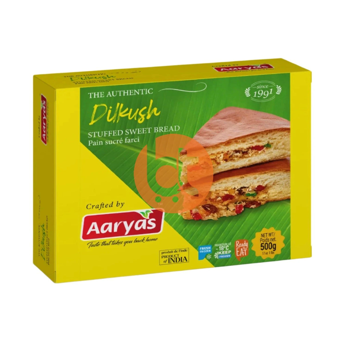 Aaryas Frozen Dilkush, Stuffed Sweet bread 500g Online at BigTrolley Groceries