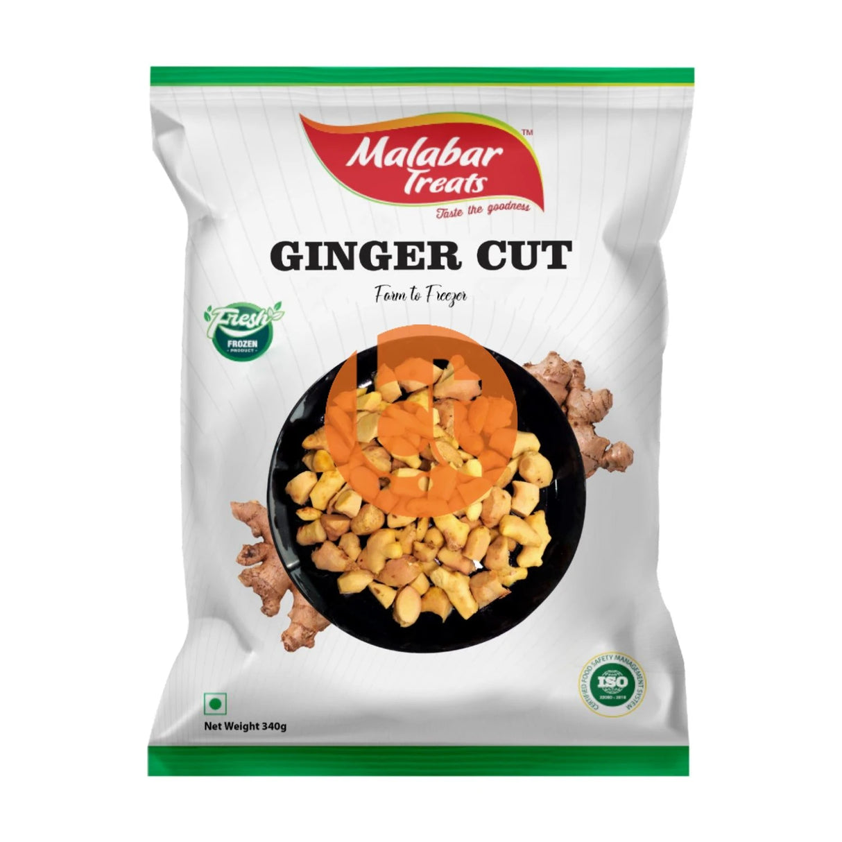 Malabar Treats Frozen Ginger Cut 340g