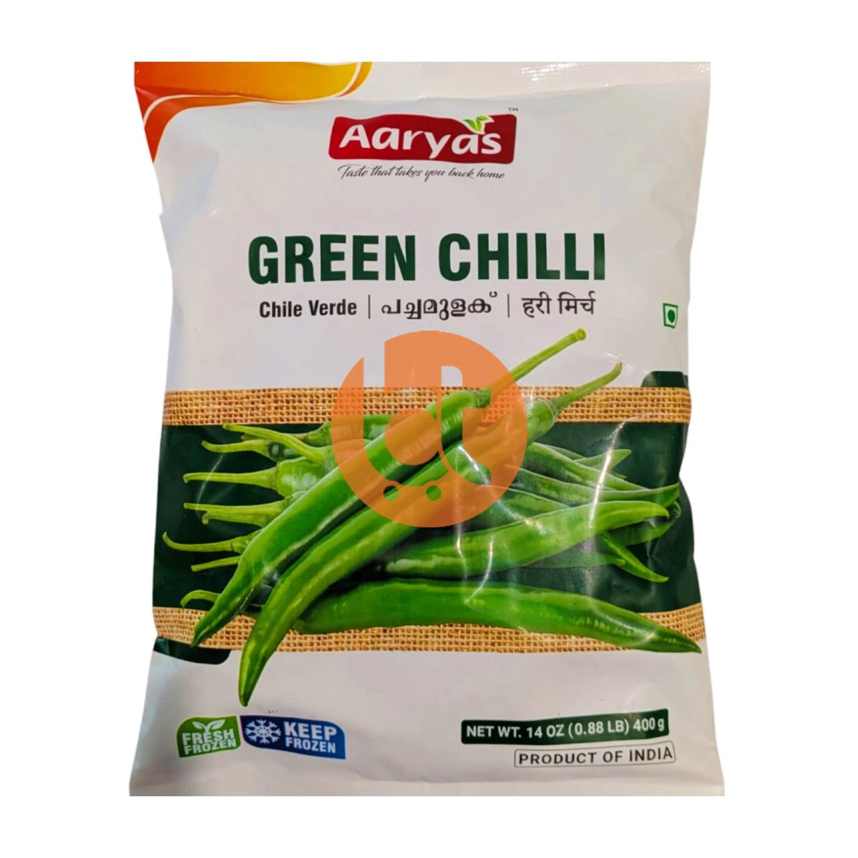 Aaryas Frozen Green Chilli 400g Online at BigTrolley groceries