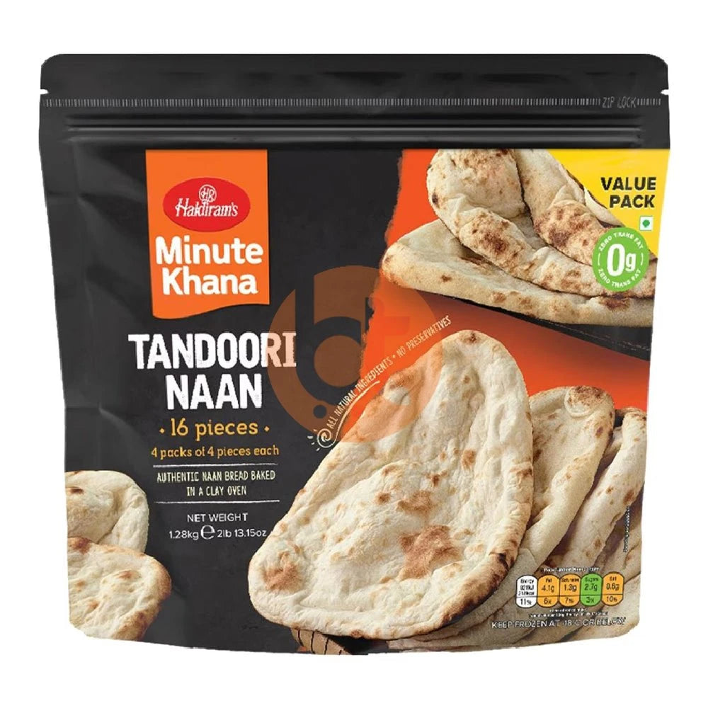 Haldiram's Tandoori Plain Naan 16pc 1.28Kg