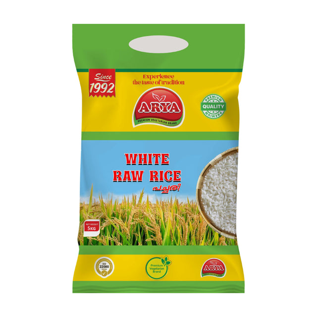 Arya Foods White Raw Rice, Pachari 5Kg Online at BigTrolley Groceries