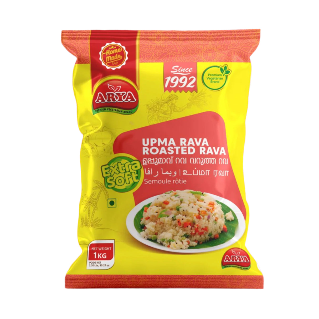 Arya Roasted Upma Rava, Semolina 1Kg