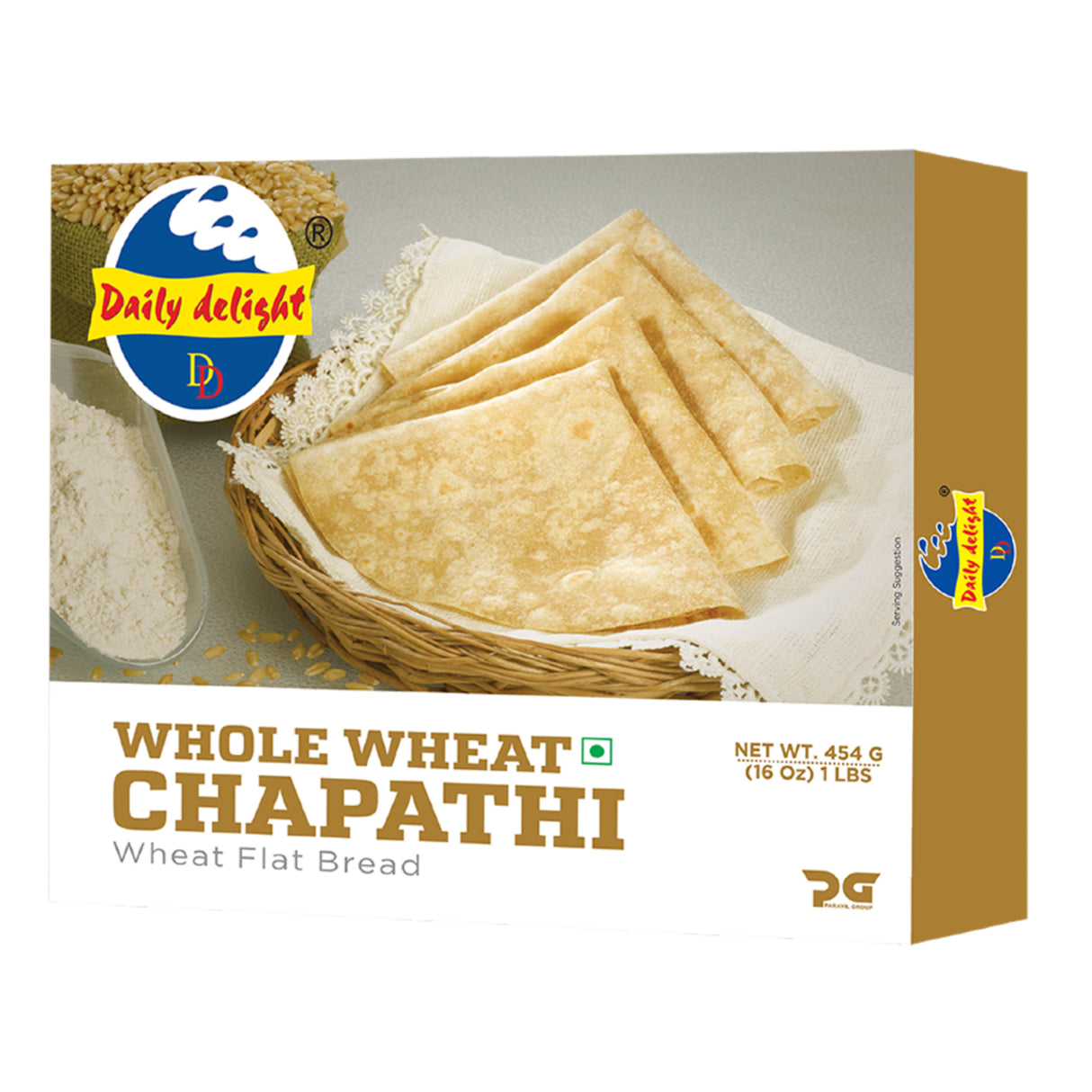 Daily Delight Whole Wheat Chappathi 454g