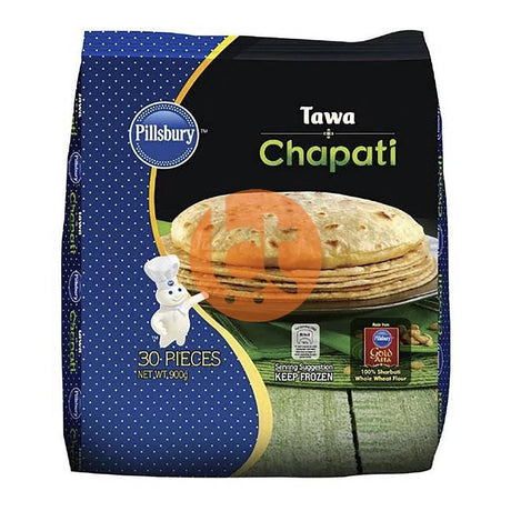 Pillsbury Frozen Tawa Chapati 30pc 900g - Tawa Chapati by Pillsbury - Frozen Bread
