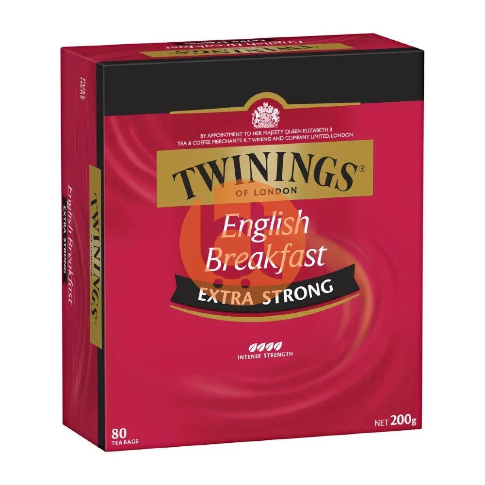 Twinings English Breakfast Extra Strong Tea Bags 80 Pack - Tea by Twinings - Tea & Coffee