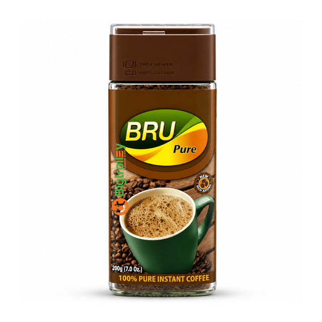 BRU Pure Instant Coffee Powder Jar 200g Online at BigTrolley Groceries