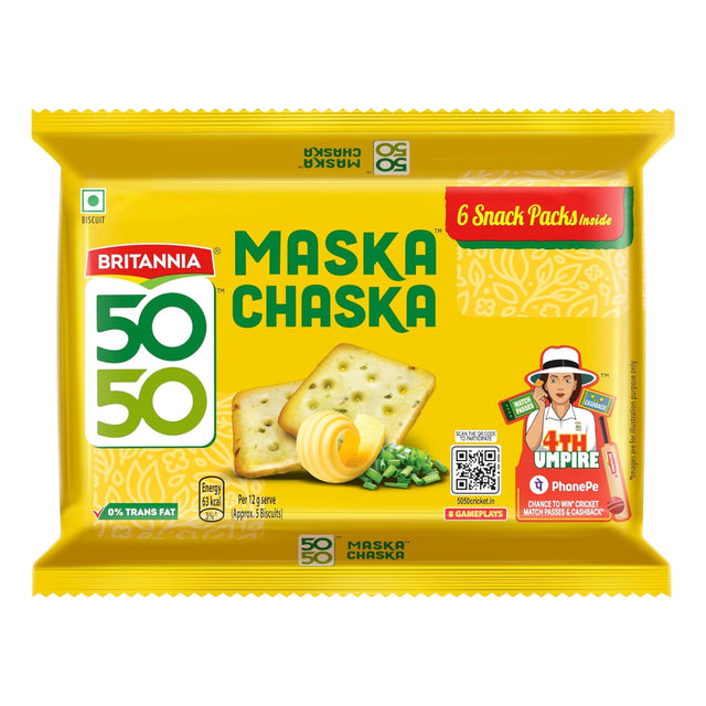 Britannia 50-50 Maska Chaska Biscuits 62gx6 Online at BigTrolley groceies