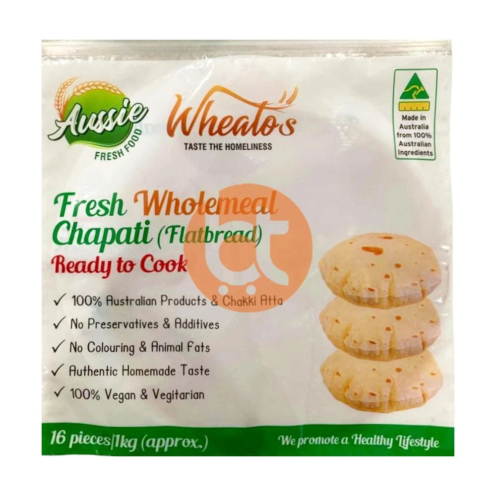 Wheato's Fresh Wholemeal Chapati 16Pcs - Chapatti by Whealo's - Frozen Bread, New, New Arrivals, Ready to Eat