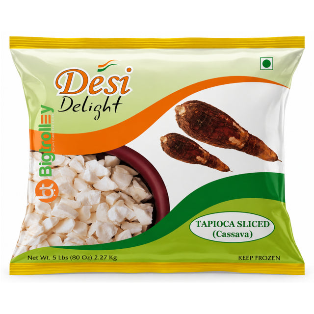 Desi Delight Tapioca Sliced Family Packs 2.27Kg Online at BigTrolley groceries