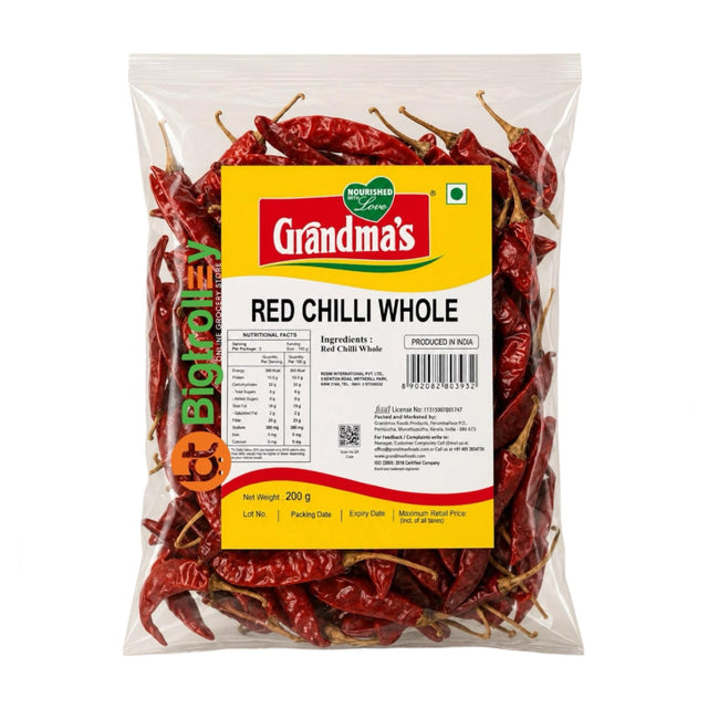 Grandma's Dried Red Chilli Whole വറ്റൽമുളക് Online at Bigtrolley Groceries