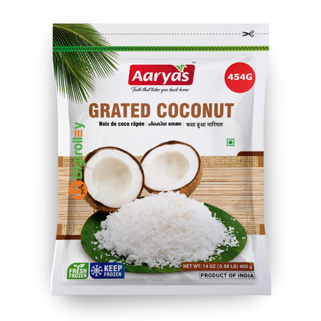 Aaryas Grated Coconut 454g Online at BigTrolley Groceries in Sydney
