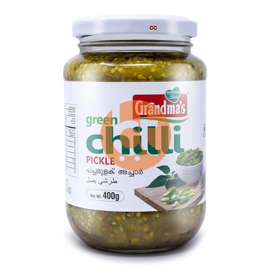 Grandma's Green Chilli Pickle 400g - Green Chilli Pickle by Grandmas - pickles