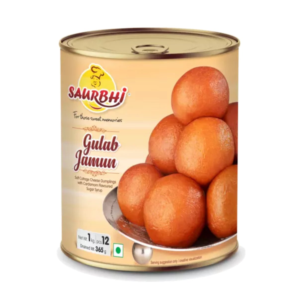 Saurbhi Foods Gulab Jamun Tin 1Kg