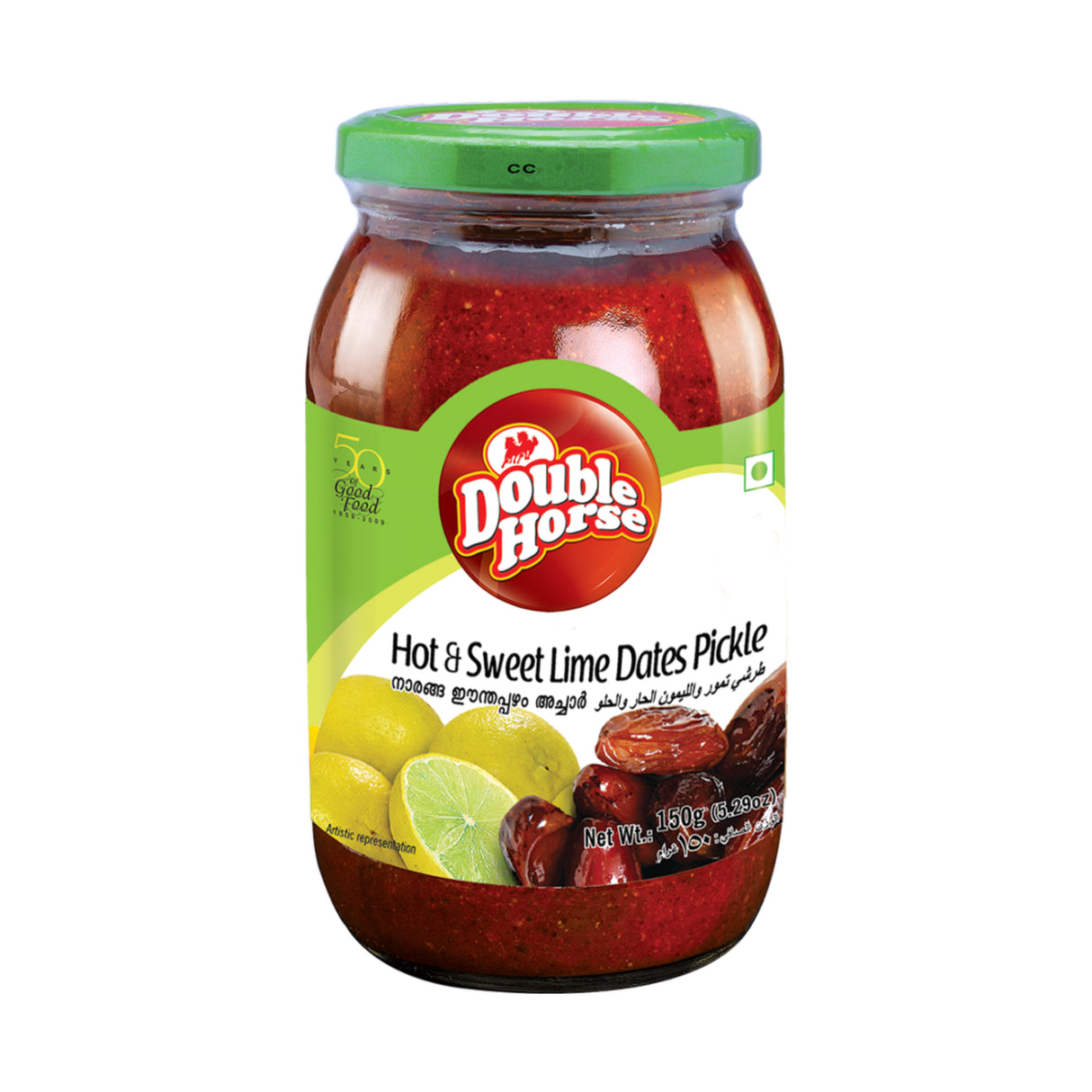 Double Horse Hot & Sweet Lime Dates Pickle 400g