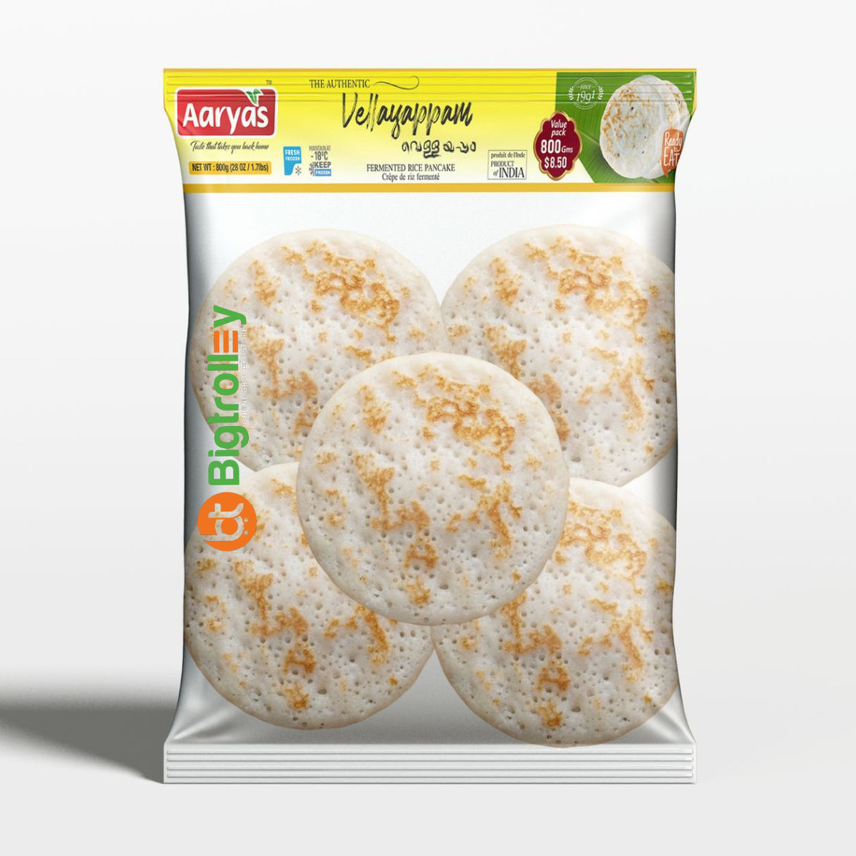 aryas Frozen Kallappam, Vellayappam 800g Online at Bigtrolley Groceries