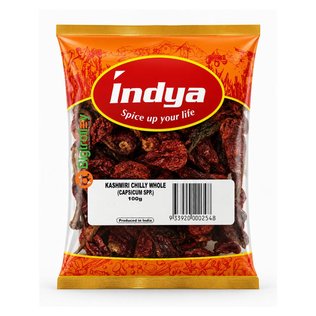 Indya Foods Kashmiri Chilly Whole Online at Bigtrolley Groceries