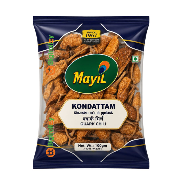 Mayil Salted Chilly, Kondattam Mulaku 100g Online at Bigtrolley Groceries