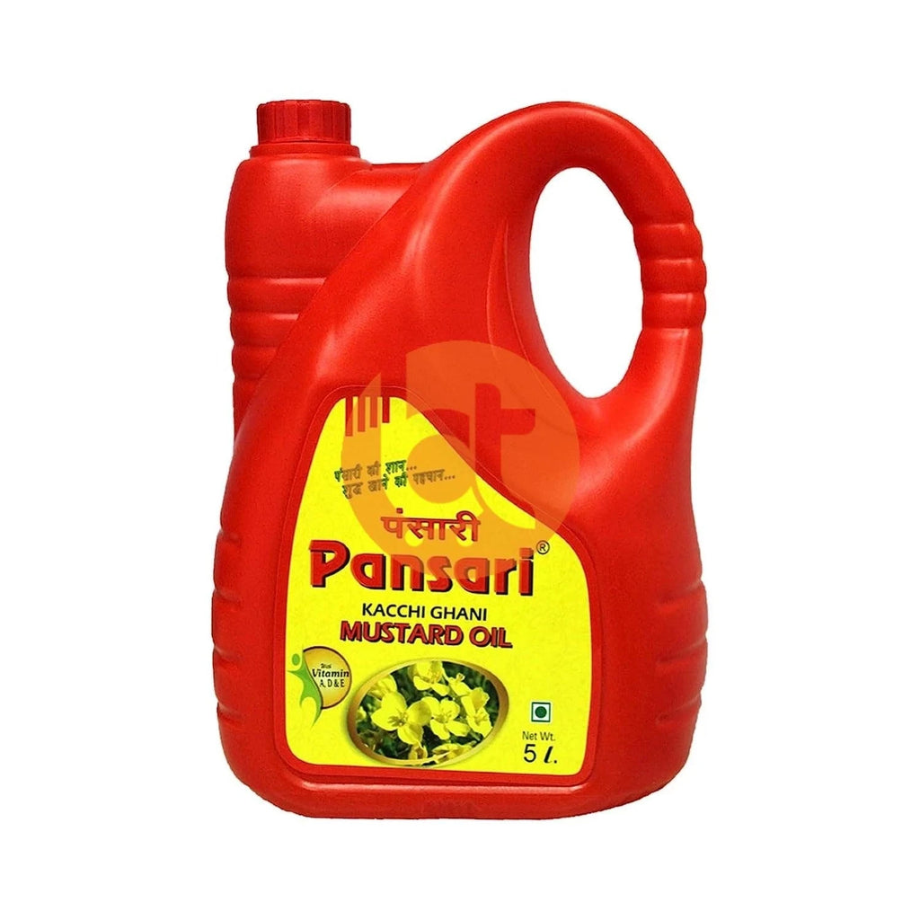 Pansari Kacchi Ghani Mustard Oil, 5L Can - Mustard Oil by Pansari - Oil