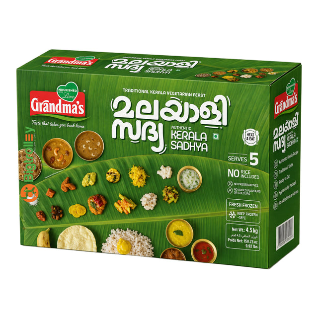 Grandmas Malayali Sadhya Frozen (Feast for 5) Shop Online at BigTrolley Groceries