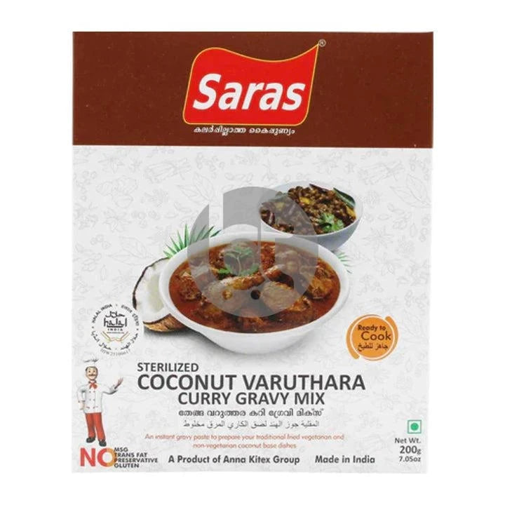Saras Coconut Varuthara Gravy 200g - Varuthara Gravy by Saras - Gravy Mix, New, New Arrivals