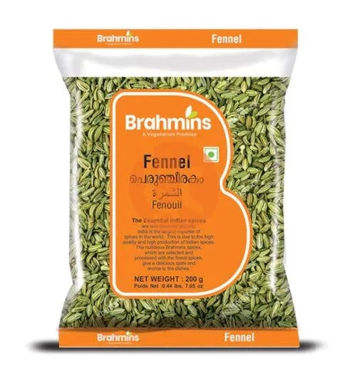 Brahmins Fennel Seeds (Perum Jeerakam) 200g - Fennel by Brahmins - Whole Spices
