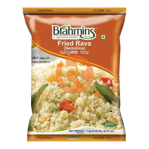 Brahmins Fried Rava ( Semolina) 1Kg - Rava (Semolina) by Brahmins - Rice Flour, Semolina