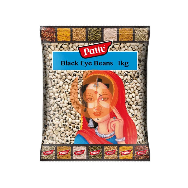 Pattu Black Eye Beans 1Kg - Black Eye Beans by Pattu - Beans & Peas